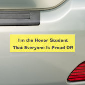 Student Proud Parent Honor Student Bumper Sticker (Op auto)