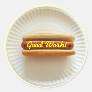 Student Reward Sticker - Hot Dog op Papier Bord