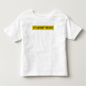 "Student Rider" waarschuwingsbord Funny Equestrian Kinder Shirts (Voorkant)