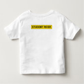 "Student Rider" waarschuwingsbord Funny Equestrian Kinder Shirts (Achterkant)