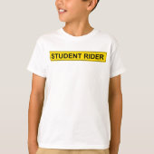 "Student Rider" waarschuwingsbord Funny Equestrian T-shirt (Voorkant)