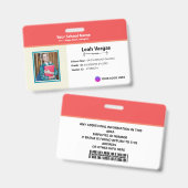 Student School Badge - Modern Identification card (Voor- en achterkant)