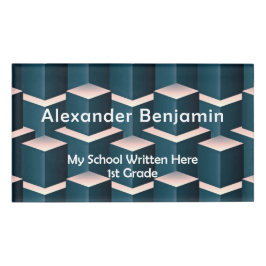 Student School Blauw Identificatie ID Personaliser Naambadge