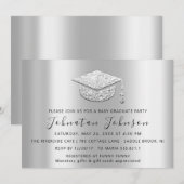 Student Silver Grey Barret afstuderen Kaart (Voorkant / Achterkant)