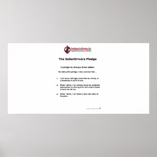 Student SoberDrivers Pledge Poster