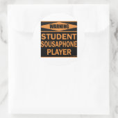 Student Sousaphone Player Ronde Sticker (Tas)