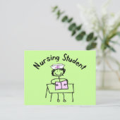 Student Stick Lady Gifts Briefkaart (Staand voorkant)