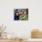 student studeren in herfstbladeren poster (Keuken)