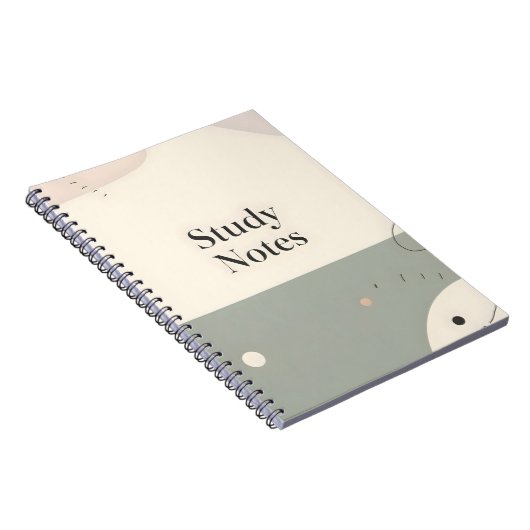 Student Study Notebook Minimalist Aesthetic Notes Notitieboek (Rechterzijde)