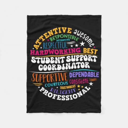 Student Support Coordinator Appreciation Day Back  Fleece Deken (Voorkant)