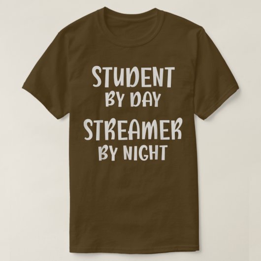 Student tegen dag streamer tegen nacht, Funny Stre T-shirt (Design voorkant)