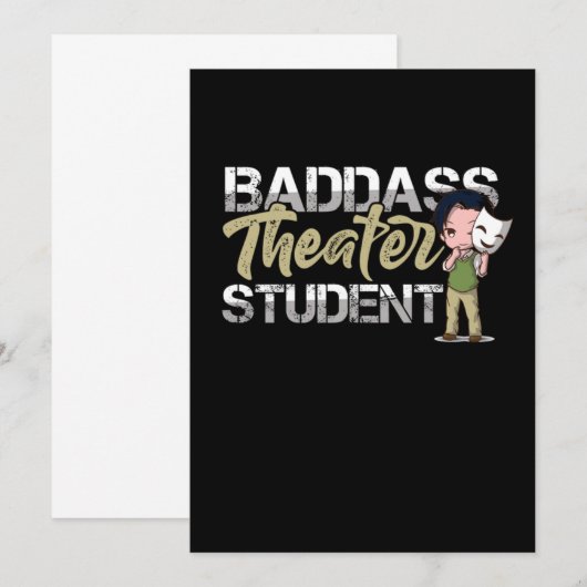 Student theater via Actor Actress Gift Kaart (Voorkant / Achterkant)