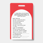 Student Toiletpas Badge | Herbruikbare Schoolbad (Achterkant)