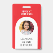 Student Toiletpas Badge | Herbruikbare Schoolbad (Voorzijde)