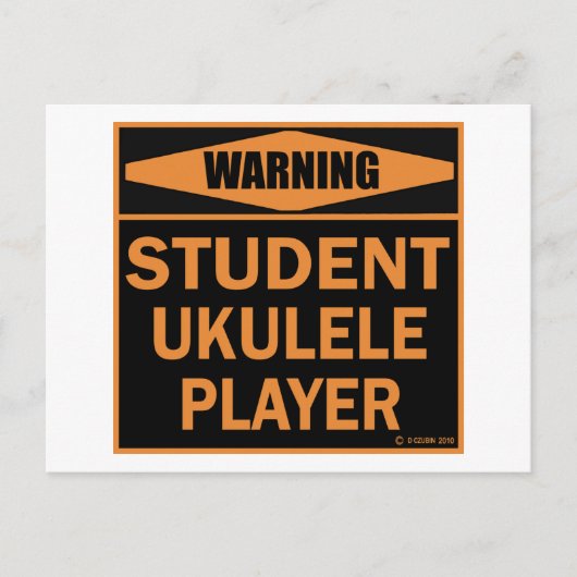 Student Ukulele Player Briefkaart (Voorkant)
