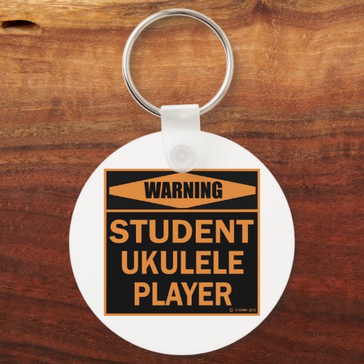 Student Ukulele Player Sleutelhanger (Voorkant)