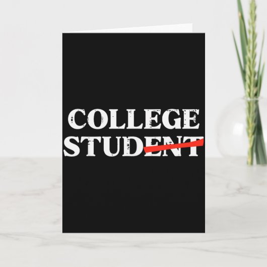 Student Universiteit Student Grappige Humor Univer Kaart (Voorkant)
