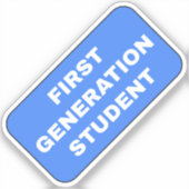 Student van de eerste generatie sticker (Voorkant)