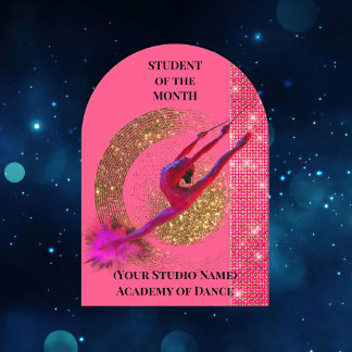 Student van de Maand Aandenken Award Helder Roze Acryl Uitnodigingen