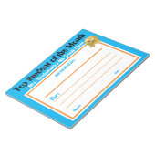 Student van de maand leraar certificaat award notitieblok (Schuin)