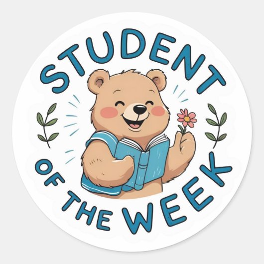 Student van de Week Beer Reward Sticker Set (Voorkant)