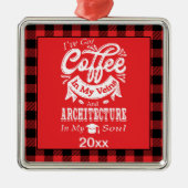 Student van het Architectuurcollege Rood Pset-mas Metalen Ornament (Voorkant)