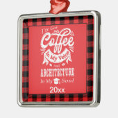 Student van het Architectuurcollege Rood Pset-mas Metalen Ornament (Links)