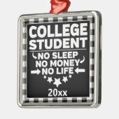 Student van het College geen Slaap-geld-bufferspel Metalen Ornament (Links)