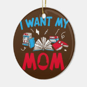 Student van het college Ik wil mam College Keramisch Ornament (Links)