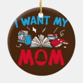 Student van het college Ik wil mam College Keramisch Ornament (Achterkant)