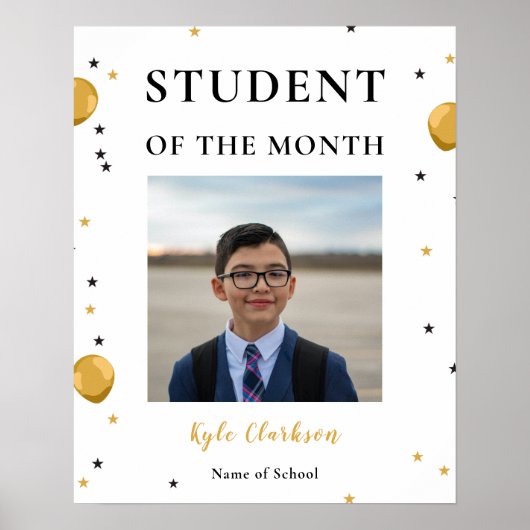 Student van het machtenfeest tekent plezier poster (Voorkant)