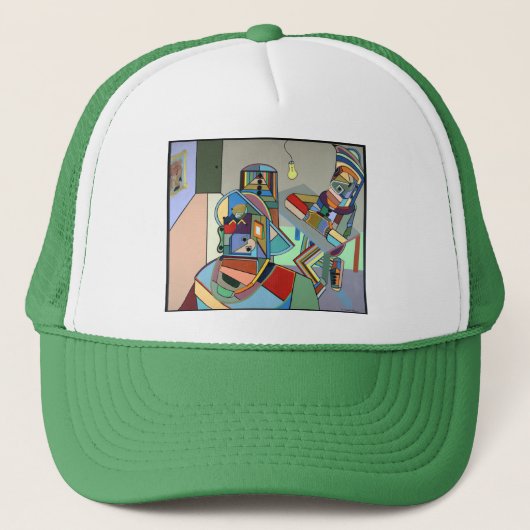 "Student" van Ruchell Alexander Trucker Pet (Voorkant)