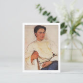 Student van Zinaida Serebriakova Fine Art Briefkaart (Staand voorkant)