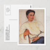 Student van Zinaida Serebriakova Fine Art Briefkaart (Voorkant / Achterkant)