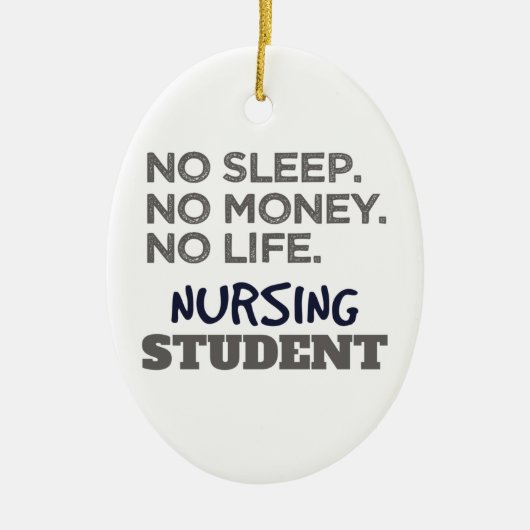 Student verpleegkunde keramisch ornament (Voorkant)