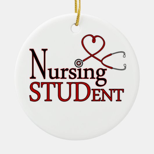 Student verpleegkunde keramisch ornament (Voorkant)