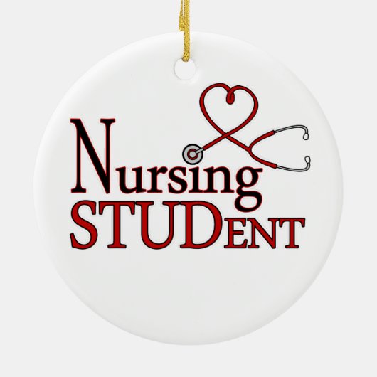 Student verpleegkunde keramisch ornament (Achterkant)