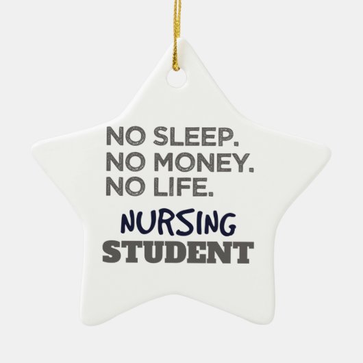 Student verpleegkunde keramisch ornament (Voorkant)