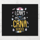 Student verpleegkunde op CRNA-school Sparkling Wijnetiket (Enkel label)