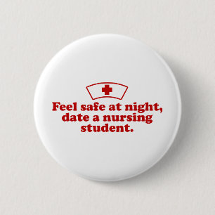 Student verpleegkunde ronde button 5,7 cm