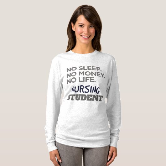 Student verpleegkunde t-shirt (Voorkant volledig)