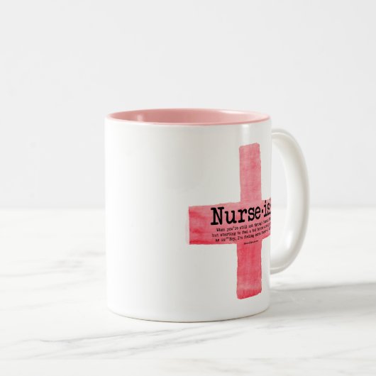 Student verpleegkunde tweekleurige koffiemok (Voorkant rechts)