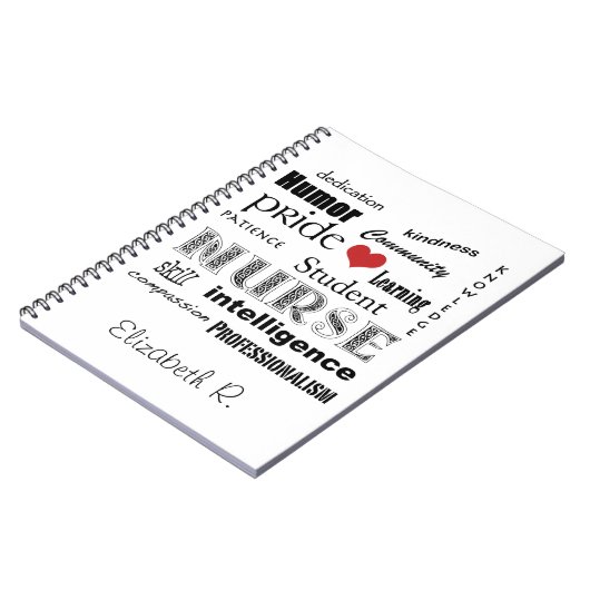 Student Verpleegkundige-Attributes+Heart/Persoonli Notitieboek (Linkerzijde)