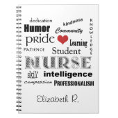 Student Verpleegkundige-Attributes+Heart/Persoonli Notitieboek (Voorkant)