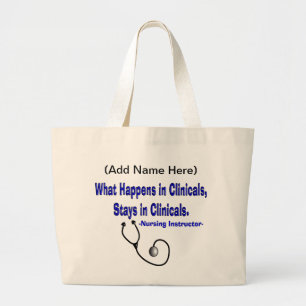 Student verpleegkundige Clinical Instructor Gift Grote Tote Bag