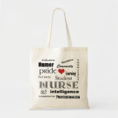 Student verpleegkundige Pride-Attributes+Red hart Tote Bag (Voorkant)