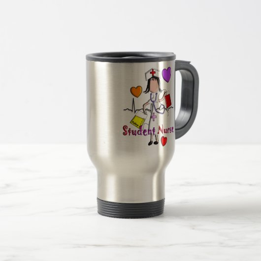 Student verpleegkundige Travel Mug Reisbeker (Voorkant rechts)
