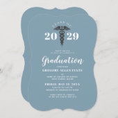 Student verpleegster Afstuderen een donkerblauw me Kaart (Voorkant / Achterkant)