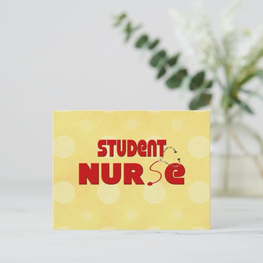 Student verpleegster briefkaart (Staand voorkant)