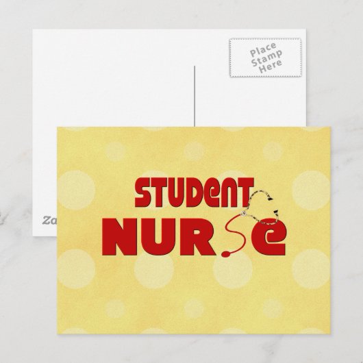 Student verpleegster briefkaart (Voorkant / Achterkant)